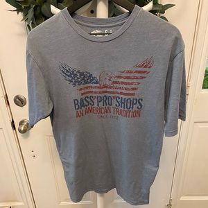 Bass Pro Shop Patriotic American Flag Eagle T Shirt SS S
